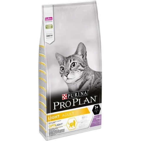 2x10kg Light Adult Optilight Rijk aan Kalkoen Pro Plan Kattenvoer