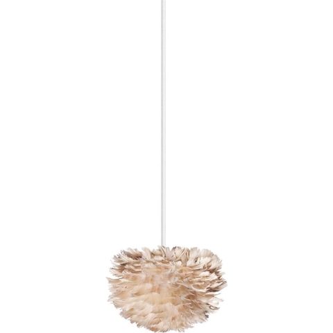 Umage Eos Micro hanglamp light brown - met koordset wit - Ø 22 cm