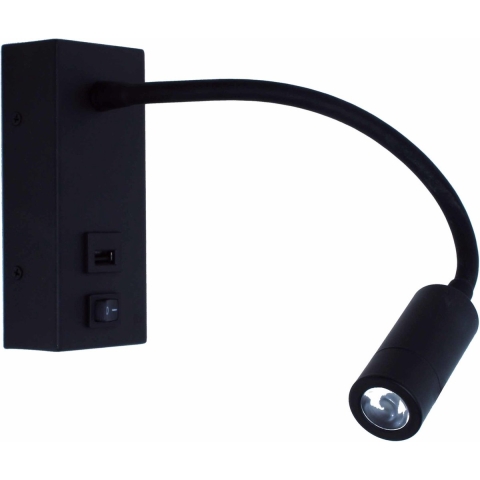 Artdelight Wandlamp Easy LED USB Zwart