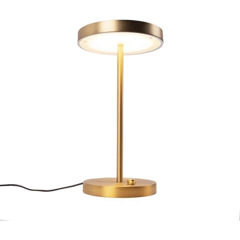 QAZQA Moderne tafellamp brons incl. LED - Disco