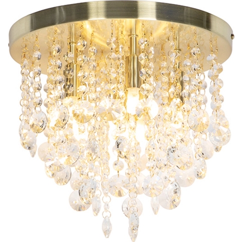 QAZQA Klassieke plafondlamp goud met glas - Medusa