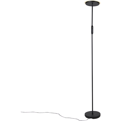 QAZQA Vloerlamp zwart incl. LED met afstandsbediening - Bumu