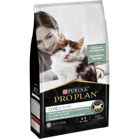 2x 1,4kg LiveClear Kitten Kalkoen Pro Plan Kattenvoer