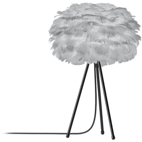 Umage Eos Mini tafellamp light grey - met tripod zwart - Ø 35 cm