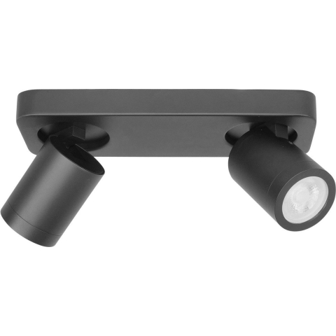 HighLight opbouwspot Oliver 2L balk - zwart
