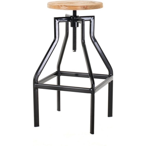 Legend Hoge draaibare kruk zwart - in hoogte verstelbaar