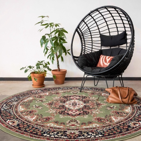 Interieur05 - Rond Vloerkleed - Nain - Polypropyleen - Perzisch Groen
