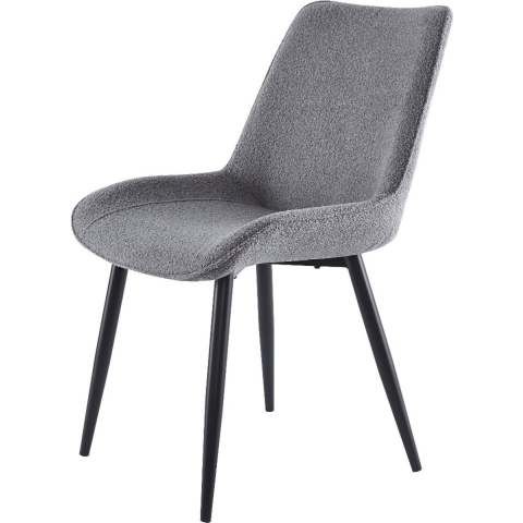 DS4U Benito eetkamerstoel 2.0 bouclé grijs