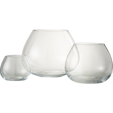 J-Line Vaas Fie Glas Transparant L