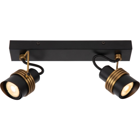 Lucide TUNDRAN Plafondspot 2xGU10 - Zwart