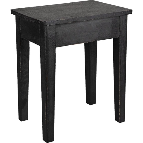 Clayre & Eef Plantentafeltje 36x25x43 cm Zwart Hout Rechthoek