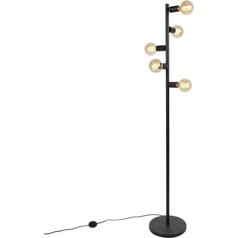 QAZQA Moderne vloerlamp zwart 5-lichts - Facil
