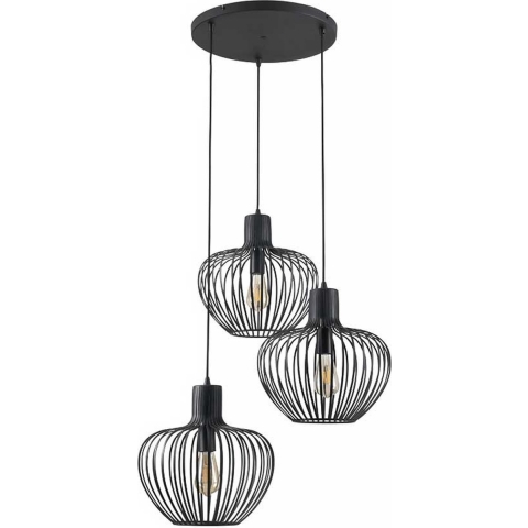 Freelight Hanglamp Arraffone Zwart 3 Lichts
