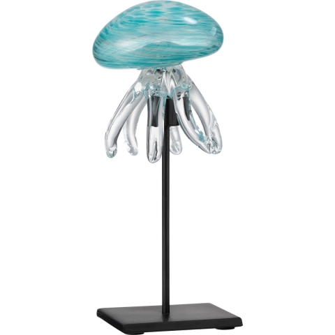 J-Line Kwal op Voet Glas Blauw Large