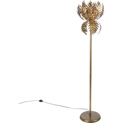 QAZQA Vintage vloerlamp goud - Botanica Simplo