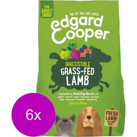 6x Edgard&Cooper Hondenvoer Graslam 700 gr