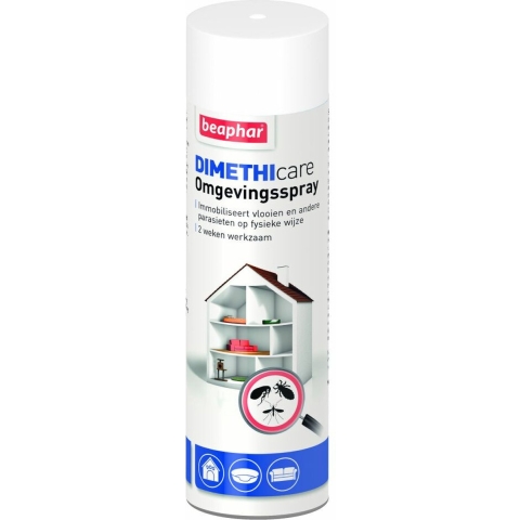 6x Beaphar DImetHIcare Omgevingsspray Anti Vlooien en Teken 400 ml