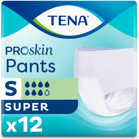 4x TENA Pants Super ProSkin Small 12 stuks