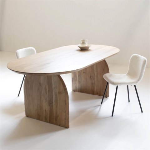 Giga Meubel - Eettafel Ovaal - 200cm - Naturel - Mangohout