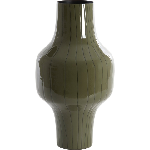 Light&living Vaas deco Ø27x49 cm SINDO glanzend donker olijf groen+...