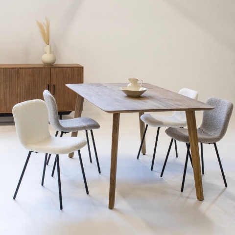 Giga Meubel - Eettafel Denmark Mangohout 160cm - Mangohout