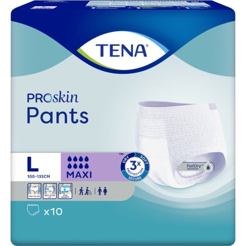 4x TENA Pants Maxi ProSkin Large 10 stuks
