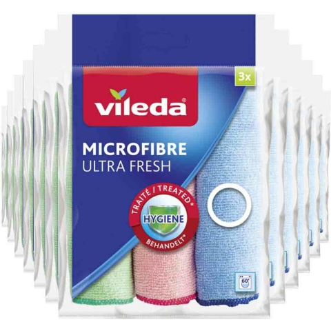 12x Vileda Microvezeldoek Ultra Fresh 3 stuks