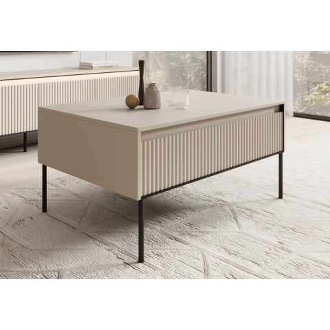 Meubella Salontafel Timoteo - Beige - 100 cm