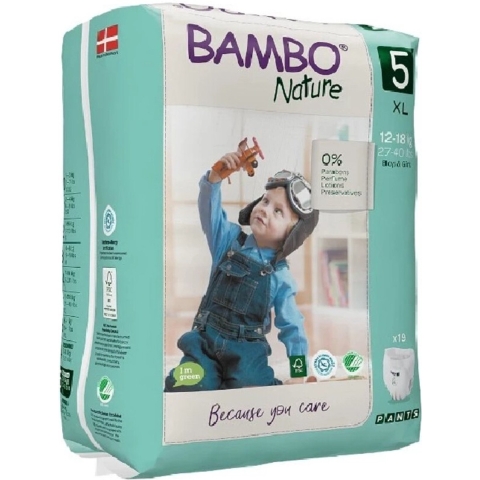 5x Bambo Nature Luierbroekjes Maat 5 (12-18 kg) 19 stuks