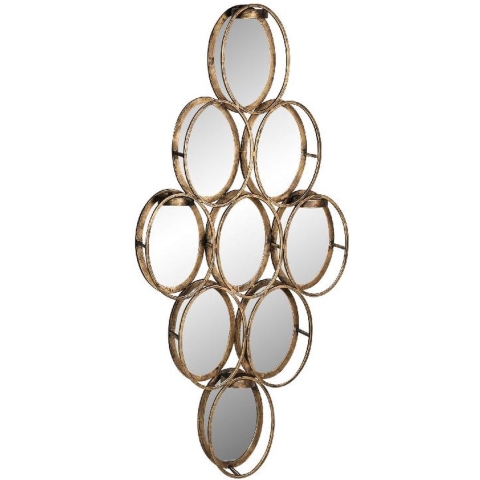PTMD Spiegel Zavy - 45x9x99 cm - Ijzer - Goud