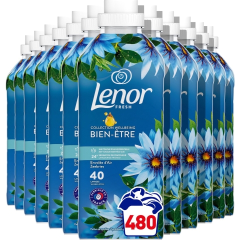 12x Lenor Wasverzachter Zeebries 40 Wasbeurten 840 ml