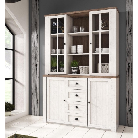 Meubella Buffetkast Parello 2 - Wit - Eiken - 130 cm