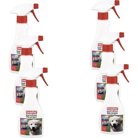 6x Beaphar Snel Schoon Spray Spray 250 ml