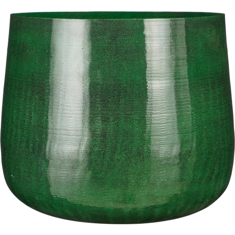 Mica Decorations Benson Bloempot - H32 x Ø37 cm - Metaal - Donkergroen