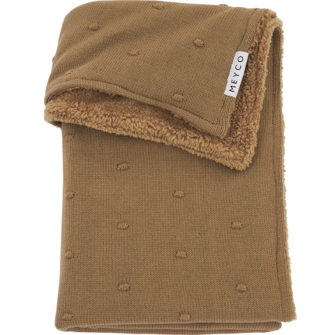 Deken Ledikant Meyco Mini Knots Teddy Toffee