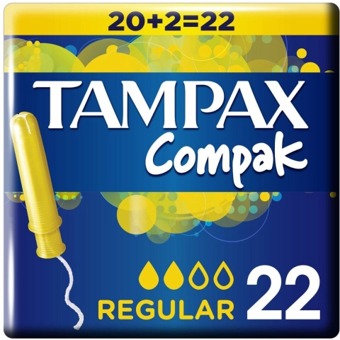 12x Tampax Tampons Compak Regular 22 stuks