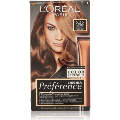 3x L'Oréal Préférence Permanente Haarkleuring 6.35 Donker Goud Mahonieblond