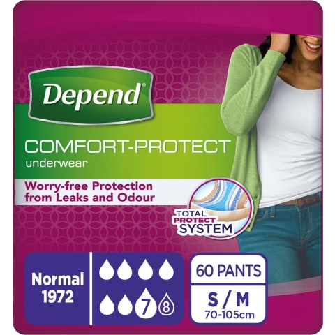 6x Depend Pants voor Vrouwen Normal S-M 10 stuks