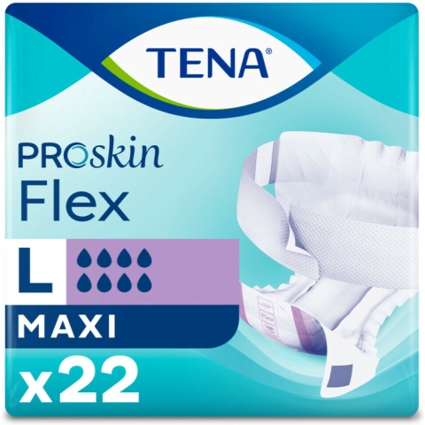 3x TENA Flex Maxi Large Proskin 22 stuks