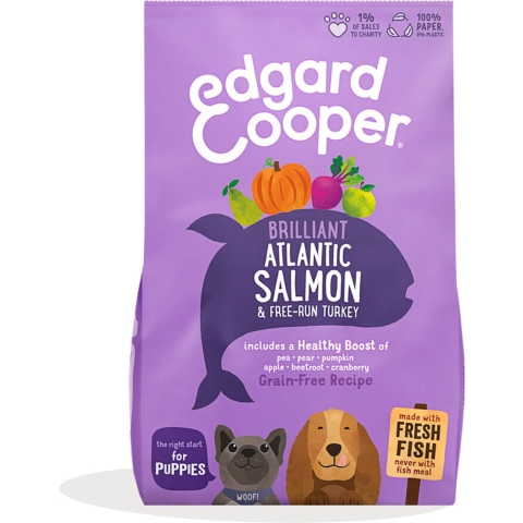 2x Edgard&Cooper Hondenvoer Puppy Verse Zalm en Kalkoen 12 kg