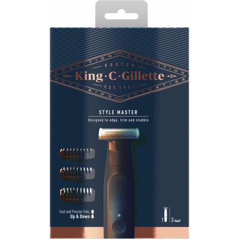 3x King C. Gillette Style Master Stoppelbaardtrimmer 1 set
