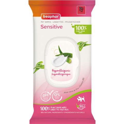 10x Beaphar Dierendoekjes Sensitive 30 stuks