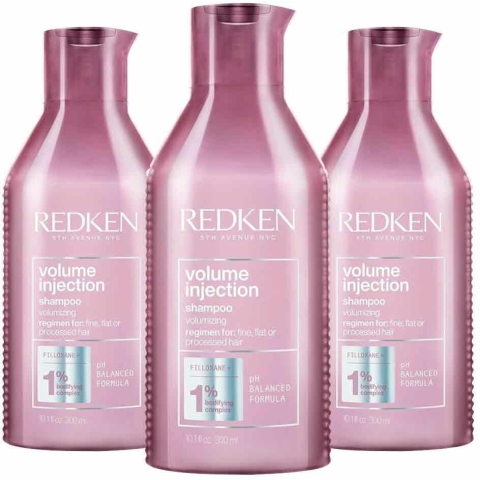 3x Redken Volume Injection Shampoo 300 ml