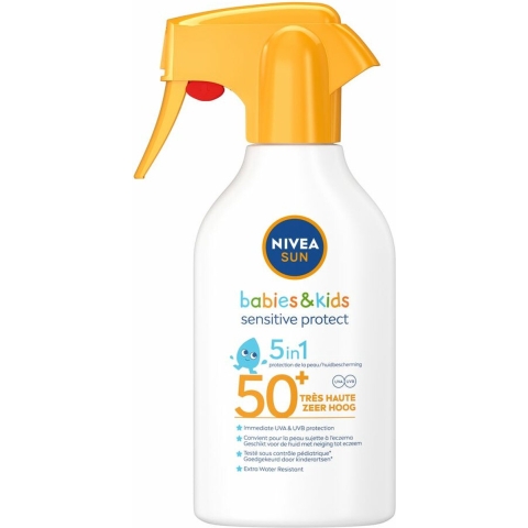 3x Nivea Sun Zonnespray Babies&Kids Sensitive Protect SPF 50+ 270 ml
