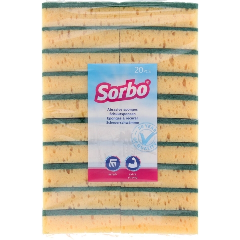 16x Sorbo Schuursponsstaaf Zware Kwaliteit 20 stuks