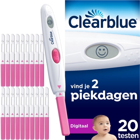 6x Clearblue Ovulatietest Digitaal 20 stuks