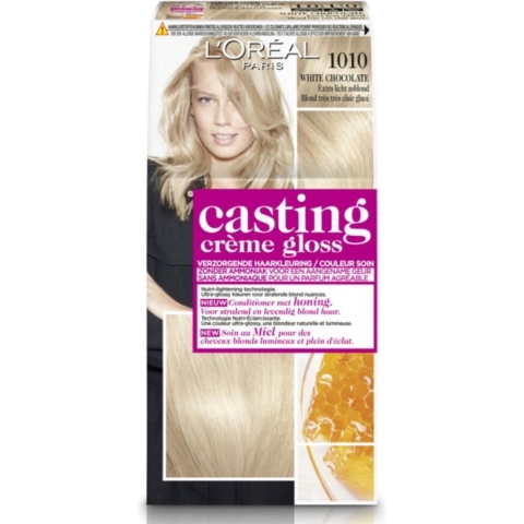 6x L'Oréal Casting Crème Gloss Semi-Permanente Haarkleuring 1010 White Chocolate - Extra Licht Asblond