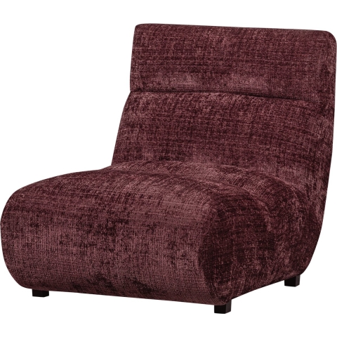 BePureHome Observe Fauteuil - Chenille - Aubergine - 82x75x96