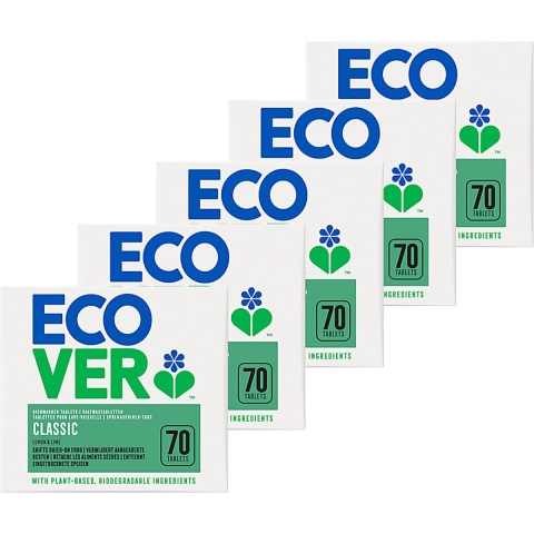 5x Ecover Vaatwastabletten 70 stuks