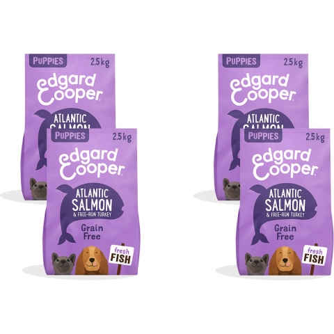 4x Edgard&Cooper Hondenvoer Puppy Verse Zalm en Kalkoen 2,5 kg